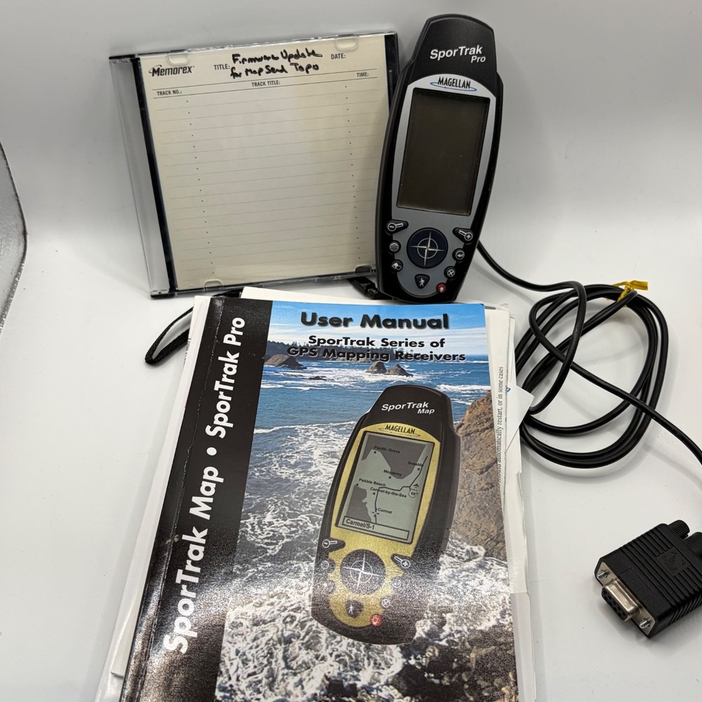 Magellan SporTrak Pro Map Handheld GPS W/ Manuals, Firmware disk, and PC cable