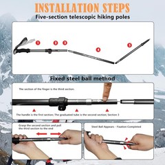 Lightweight Aluminum Alloy Collapsible Trekking Poles 2 Pack