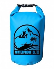 Waterproof Dry Bag, Roll-Top Floating Sack, 500D PVC for Kayaking, 5L Blue