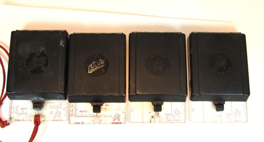 Lot of 4 Silva Type 15 + 15T Ranger Compass – Parts or Repair