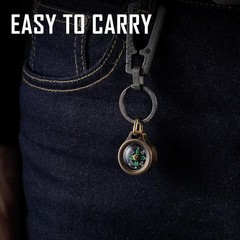EDC Titanium Pocket Compass – Waterproof, Glow in Dark for Hikers & Adventurers