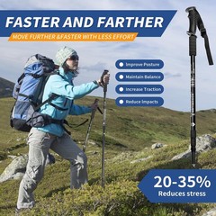 Adjustable Lightweight Aluminum Hiking Poles – 2-Piece Folding Trekking Sticks