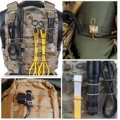 Tactical Molle System Backpack Attachment PTT Retainer Antenna Binding Buckle