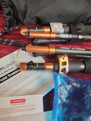 NOS TREKOLOGY Trek-Z Cork Grip Folding Lightweight Hiking Poles w BAG NEW