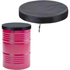 55 Gallon Drum Top Lid Cover Black 210D Oxford Cloth Weather Resistant Material