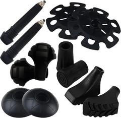 Trekking Poles Tips, Rubber Hiking Sticks End Caps Protectors Replacement Access