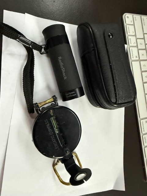VTGAcademy Engineer Lensatic Compass Pocket Hiking Camp Hunt Japan&5X20MM SCOPE