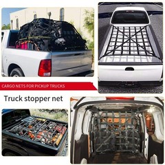 Strong Cargo Net with S Hooks for Trucks Trailers SUVs Load Bearing 1100 lbs