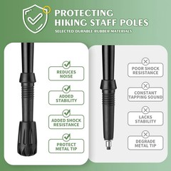 Durable Replacement Rubber Tips for Trekking Poles – Universal Anti-Slip Hiking