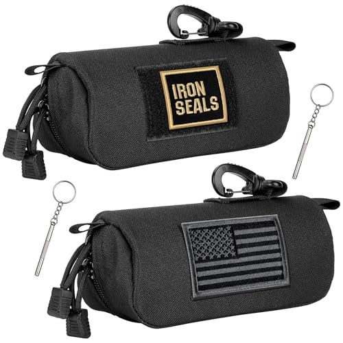 2 Pack Extra Large Tactical Molle Sunglasses Case Anti-Shock Hard Black
