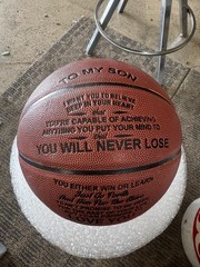Collector Basketball To My Son Inspirational Motivational Gift Display Ball Love
