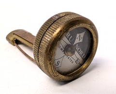 Vintage Brass Tru Nord Compensated Compass With Locking Pin Clip Brainerd MN