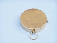 Hampton Nautical Solid Brass Gentlemen’s Compass with Rosewood Box, 4, Brass