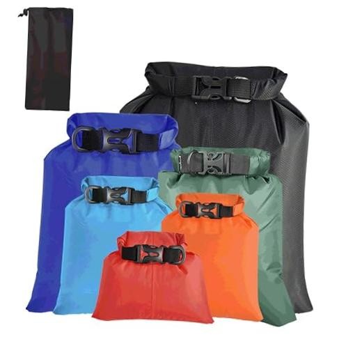 6PCS Dry Bags Waterproof, Lightweight Dry Bags for Kayaking 6PCS-A