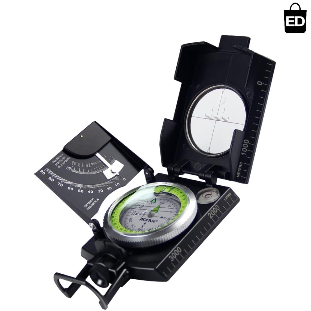 AF-4074 Black Zinc Military Compass – Waterproof and Precision for Outdoor Use