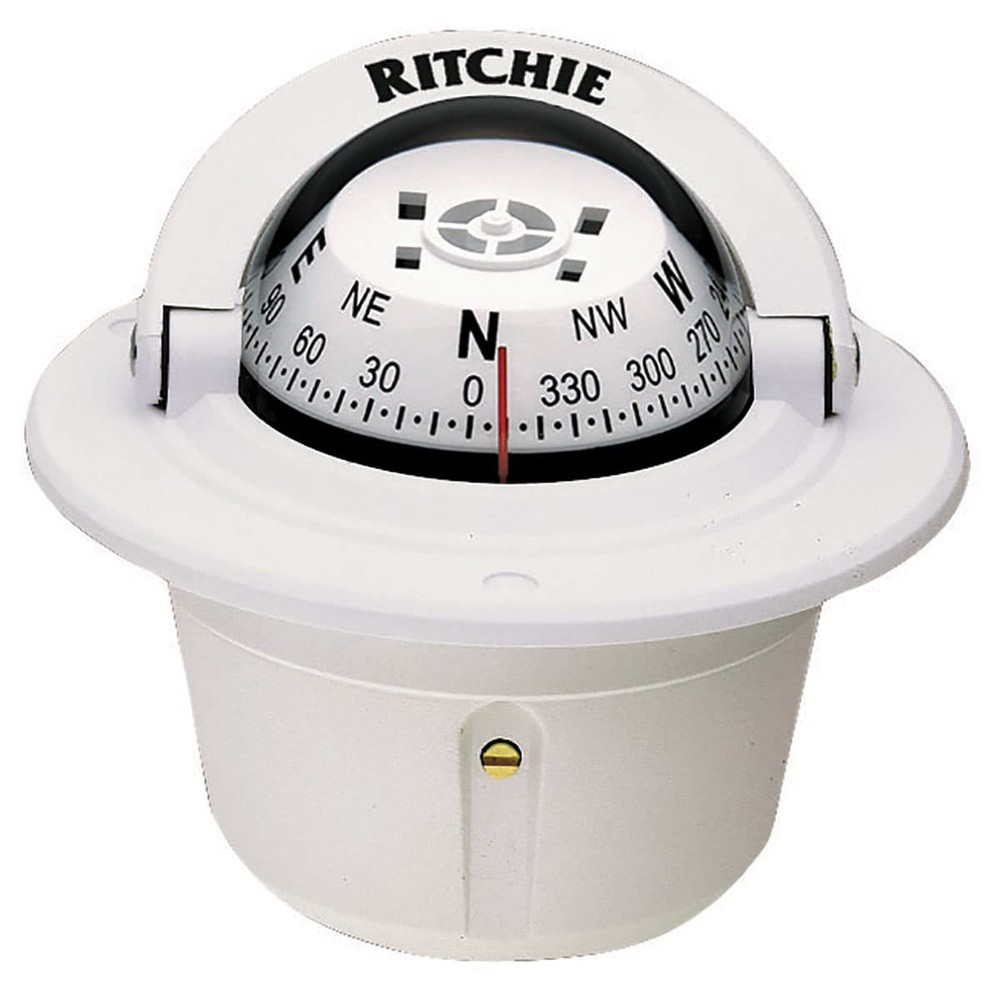 Ritchie Navigation Explorer Flush Mount Compass, Standard, White