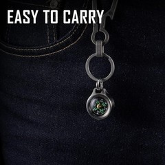 Waterproof EDC Mini Compass Pendant – Titanium/Brass/Copper for All Journeys
