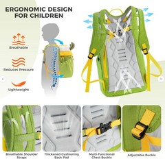 Qunature Children’s Backpack&Aluminum Hiking Trekking Poles Collapsible 51-100cm