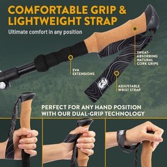 Compact and Ultralight Trekking Poles with Metal Locks – For Experienced Hikers