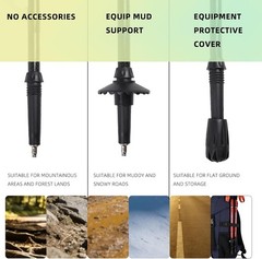 Carbon Fiber Lightweight Trekking Poles for Hiking (1-PCS)