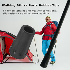 8Pcs Trekking Pole Tips Replacement Protectors, Poles Tips Cover, Rubber Tips fo