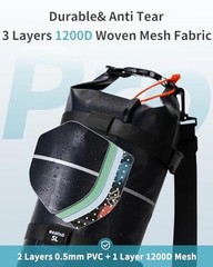 Waterproof Dry Bag for Women Men/10L/20L Roll Top Lightweight Dry 5L Black