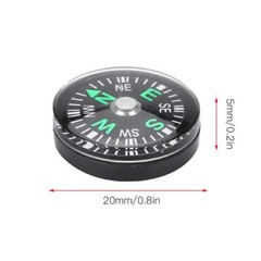 12 Pcs 20mm Mini Pocket Button Compass for Hiking Watch Band Paracord Camping