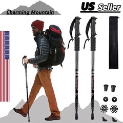 Bastones de senderismo 2X Bastones de trekking nórdicos ajustables Anti-choque V