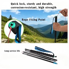 Ultralight Carbon Fiber Trekking Poles 2-Pack – Foldable, Fixed Length, Quick Lo