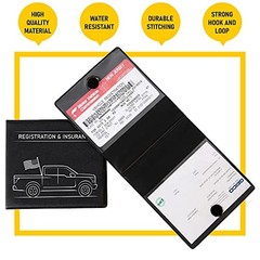 Auto Accessory Document Holder, 2 Pack (Black, PVC, Portable, EZ Pass Truck