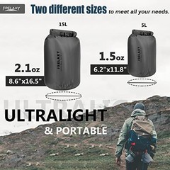 Waterproof Dry Bag 2 Pack/3 Pack, Lightweight Portable Dry Bags, 2 Pack – Gray