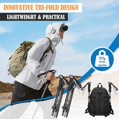 Lightweight Aluminum Alloy Collapsible Trekking Poles 2 Pack