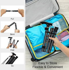 Folding Pole Hiking Cane Walking Stick Adjustable Aluminum Collapsible Travel US