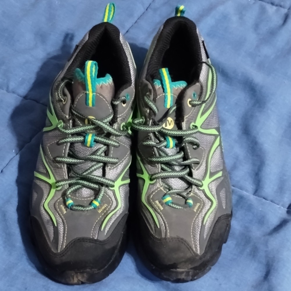 Merrell Women’s Gray Green Performance Hiking Shoes US 10 UK 7.5 EUR 41 J64998