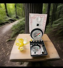 Vintage Tahoe Trails Compass Acrylic Mirror In Cap Lanyard 122×64.5×21.5mm