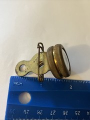 Marble’s Gladstone Pin On Brass Compass Michigan USA Vintage Camping Hiking