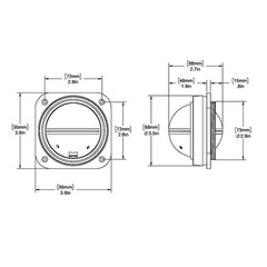 Ritchie V-527 Kayak Compass – Bulkhead Mount – White Dial V-527 UPC 010342161185