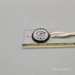 Vintage Small Portable Compass on Hard Plastic Measuring Base, Made in Japan