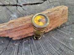 Vintage West Germany Brass Hiking / Camping Pin On Compass