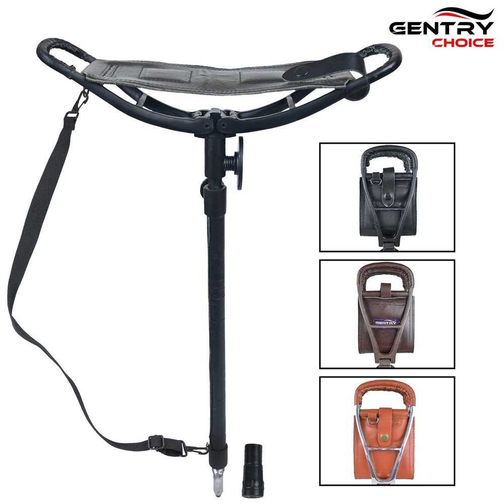 Leather Walking Seats Hunting Seats Sticks Camping Chairs Shooting Stick Seats