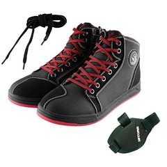 Men’s Motorcycle Boots Rider Racing Hiking Trekking Outdoor 11 Hw001 Black Red
