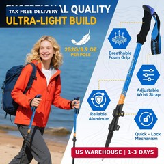 Clostnature Trekking Poles for Hiking – Collapsible Lightweight Hiking Poles, 2
