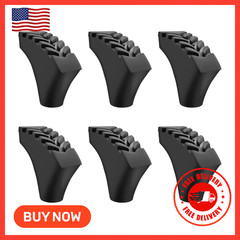 Premium 6Pcs Rubber Cane Tips – Hiking & Trekking Pole Replacements, Anti-Slip