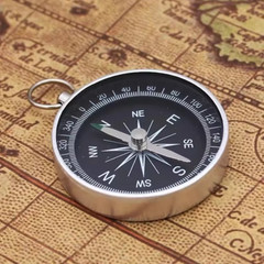 G44 Compass Keychain Pendant Aluminum Alloy Metal Material Portable Gift Mini Po