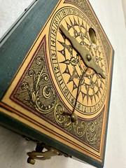 RARE Vintage Antique Solar Calendar Pocket Compass : Villa Alcor Made In Spain