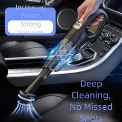 Portable Cordless Handheld Car Vacuum Cleaner with Attachments and Filter