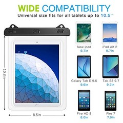 Waterproof Tablet Case, Tablet Pouch Dry Bag Compatible with iPad 10th, Clear