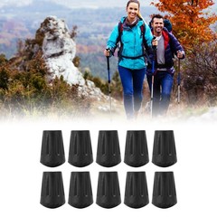 10pcs Hiking Pole Feet Cover Durable Rubber For Enhanced Stability Premium