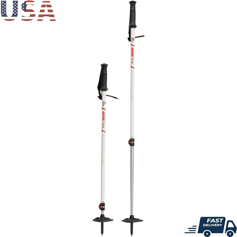 Adjustable Aluminum Trekking Poles Tool-Free Ergonomic Grip Year-Round Use