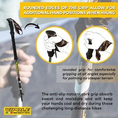 8000 QL Pro Trekking Poles – Adjustable Aluminum Hiking Poles